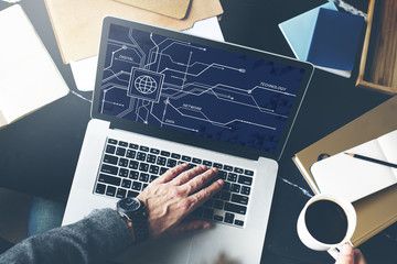 Digital Data Computer Technology Electronic Concept
