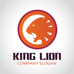 Lion logo,king logo,vector logo template.