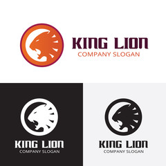 Lion logo,king logo,vector logo template.