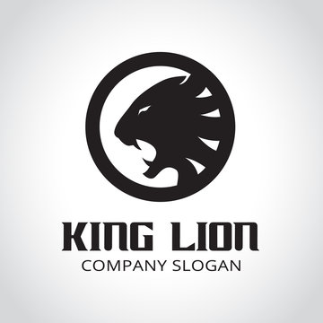 Lion logo,king logo,vector logo template.