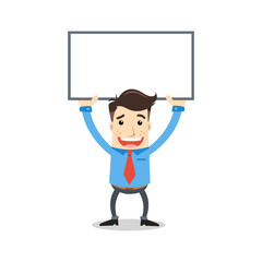 business man with whiteboard