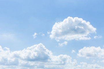 Naklejka na ściany i meble Beautiful blue sky and white clouds nature background