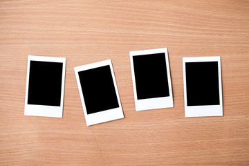 Fototapeta premium photo frame on wooden background