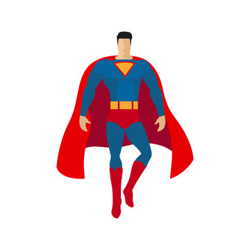 Superhero flat style isolated icon. Vector illustration