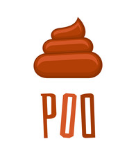 Poo design elements isolated white
