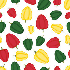 Background abstract cartoon  vegetable sweet pepper.