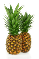 Pineapples, isolated on white