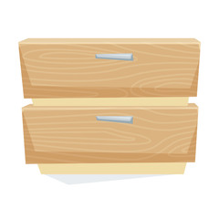 Bedside table vector