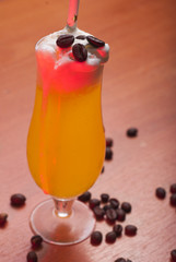 Pumpkin cocktail, straws with stars,