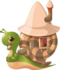 snail with mobil home