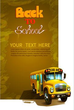Back to School With place for your advertisement text. Vector