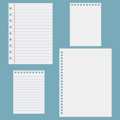 Notebook paper. Sheets of notebook