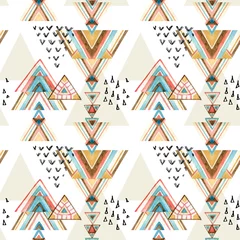  Abstract watercolor ethnic seamless pattern. © Tanya Syrytsyna