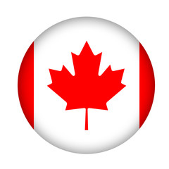 Obraz premium Canada flag button