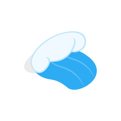 Ocean or sea wave icon in isometric 3d style on a white background