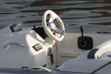 Small boat white color