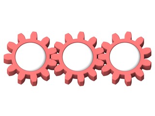 Gears. 3D illustration. 3D CG.