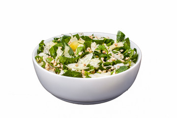 raw salad served in bowl