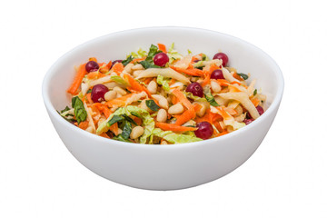 raw salad served in bowl