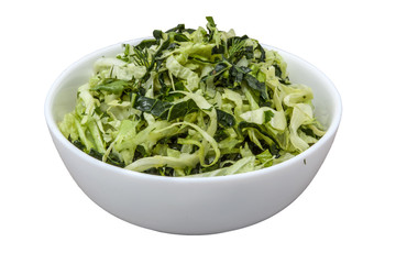 raw salad served in bowl