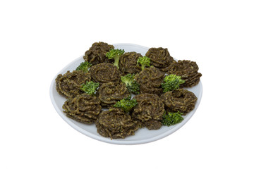 raw salad served on plate