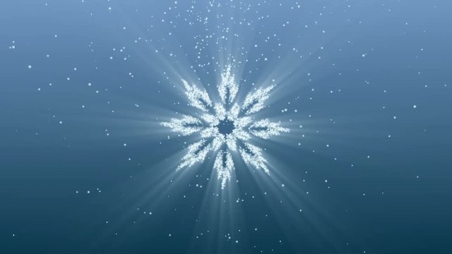 Снежинка нарисованная от руки на снежном фоне.