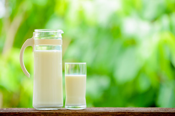 milk jug with glass
