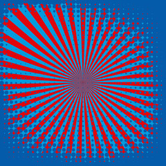 Abstract Creative concept vector comics pop art style blank layout template with clouds beams and isolated dots pattern on background. For Web and Mobile Applications, illustration template design