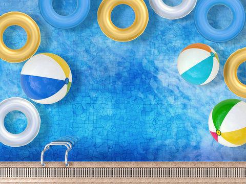 pool with toys
