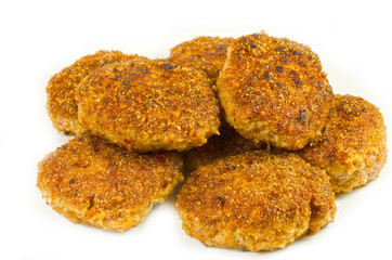 Cutlet isolated on the white background