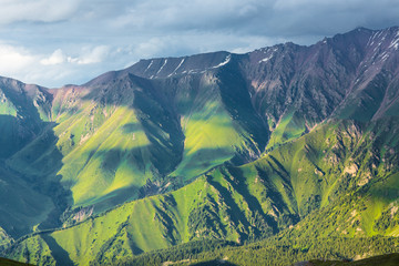magnificent view of the mountain landscape in summer, Kazakhstan, Kyrgyzstan
