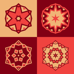 Vector logo design templates and patterns. Abstract geometric icons. Set of creative symbols.