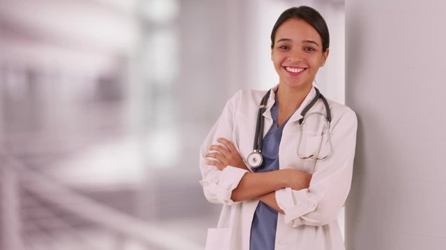 Happy Mexican doctor smiling