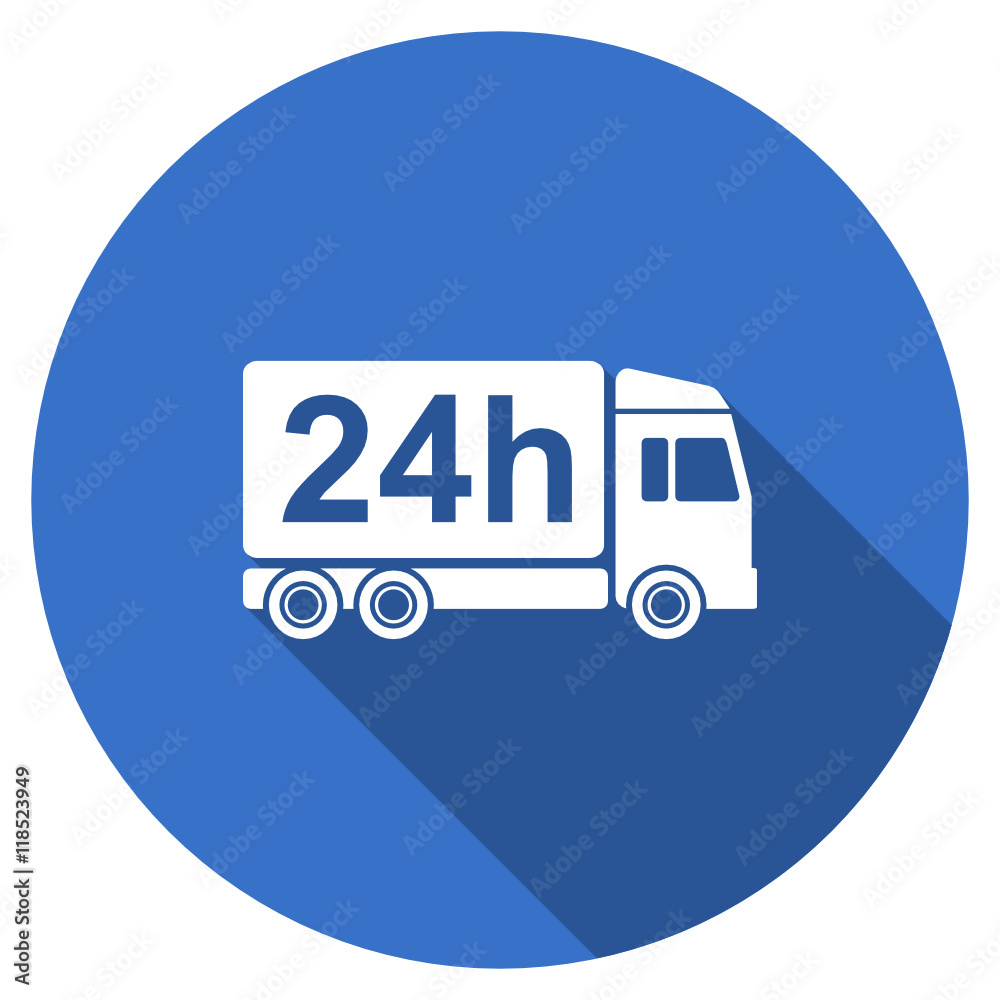 Poster flat design blue delivery web vector icon