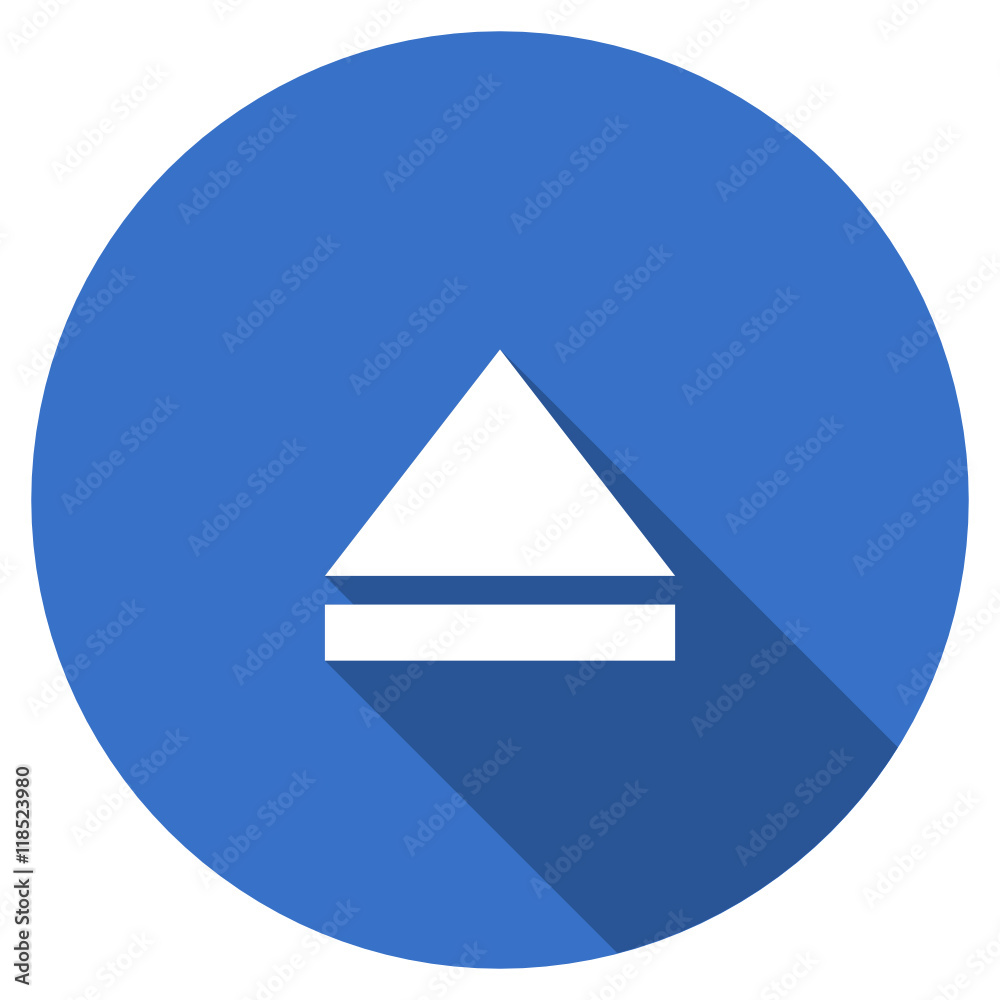Poster Flat design blue round web open vector icon