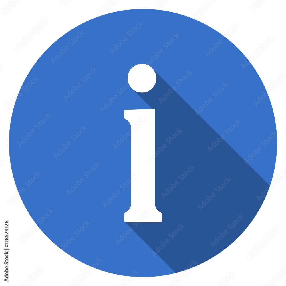 Poster flat design blue web information vector icon