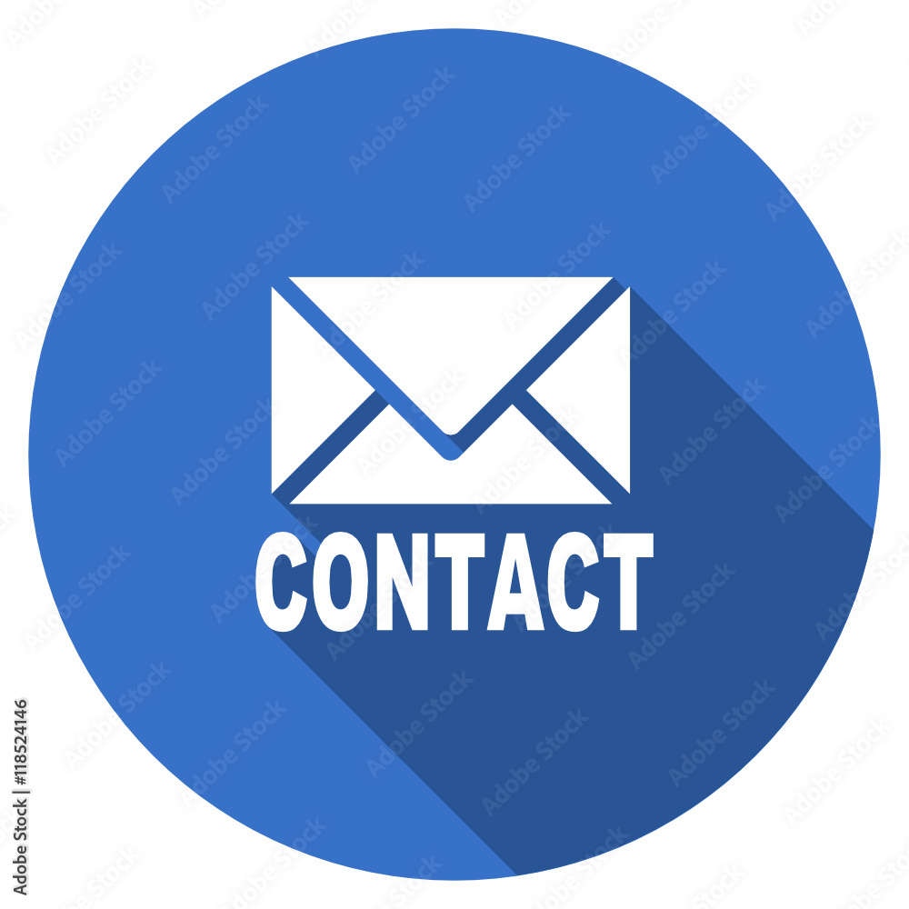 Poster flat design blue web mail vector icon
