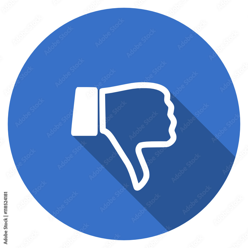 Aufkleber flat design blue round web unlike vector icon