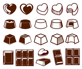 Chocolate vecotor icons
