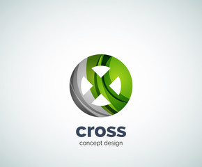 Vector cross logo template