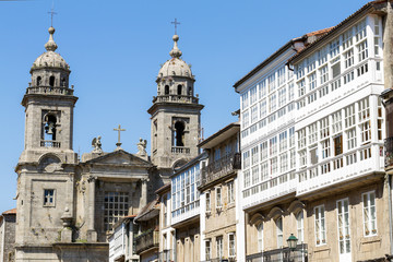 Obraz premium Church and convent of San Francisco. Santiago de Compostela. Gal
