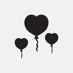 Fototapeta na wymiar Heart balloon icon illustration