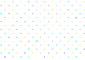 Pastel Colorful Dots White Background Vector Illustration
