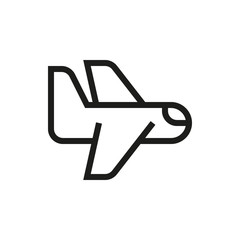 airplane icon on white background