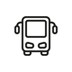 Bus icon on white background