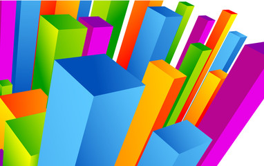 3d, forme, sfondi, palazzi, edifici