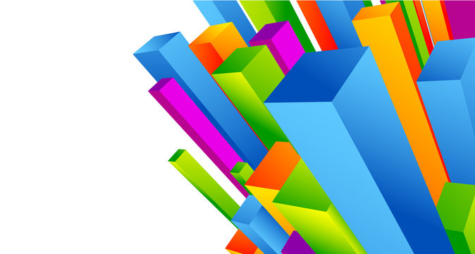 3d, forme, sfondi, palazzi, edifici