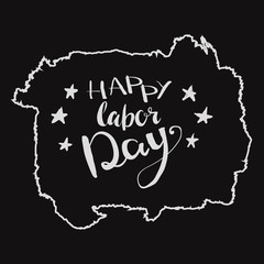 Happy Labours day inscription.