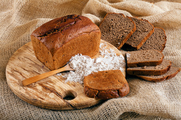decorated with wholemeal bread