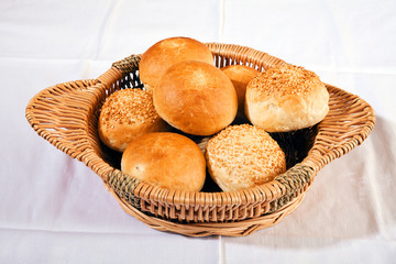 buns in a basket